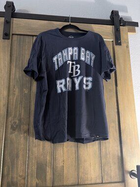 '47 Tampa Bay Rays Navy Blue Baseball Graphic T-Shirt XL